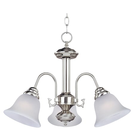 Maxim Lighting Malaga 3-Light 20" Wide Satin Nickel Chandelier 2697FTSN